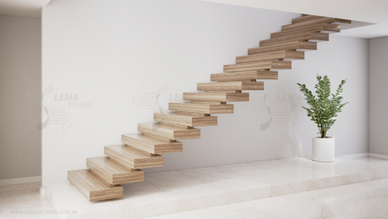 Escada Cascata com Porcelanato Preço Lapa - Escada Cascata em U