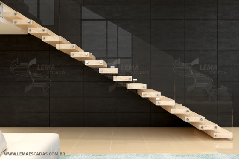Escada Flutuante de Madeira Orçamento Itaquaquecetuba - Escada Caracol Flutuante