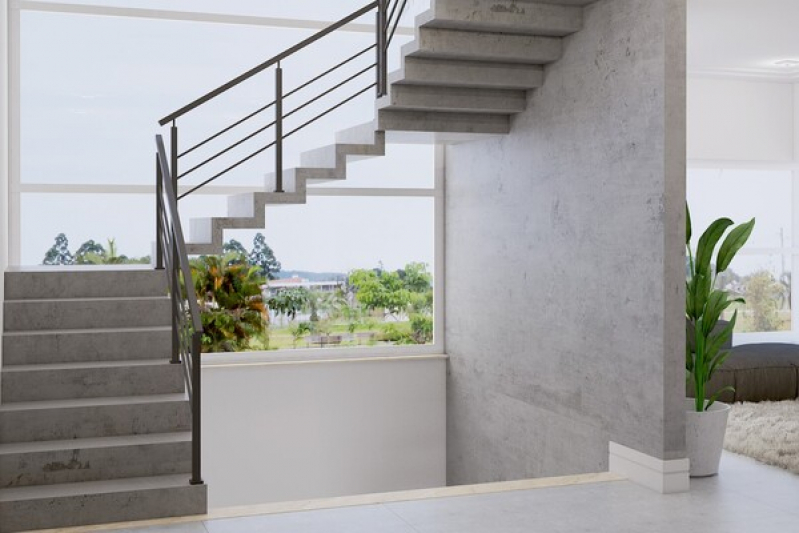 Qual o Valor de Escada de Concreto Cascata São Paulo - Escada Estilo Cascata