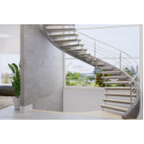 escada vazada com vidro valores Praia Grande